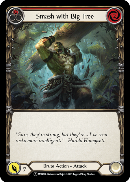 Smash with Big Tree (Red) | Common [Rainbow Foil] - Unlimited