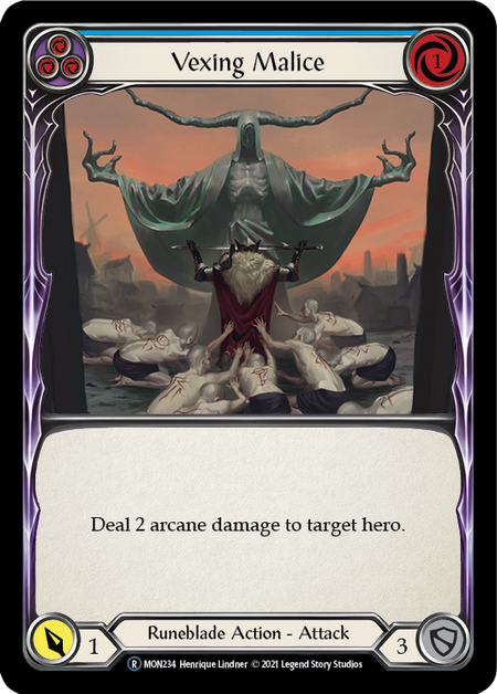 Vexing Malice (Blue) | Rare [Rainbow Foil] - Unlimited