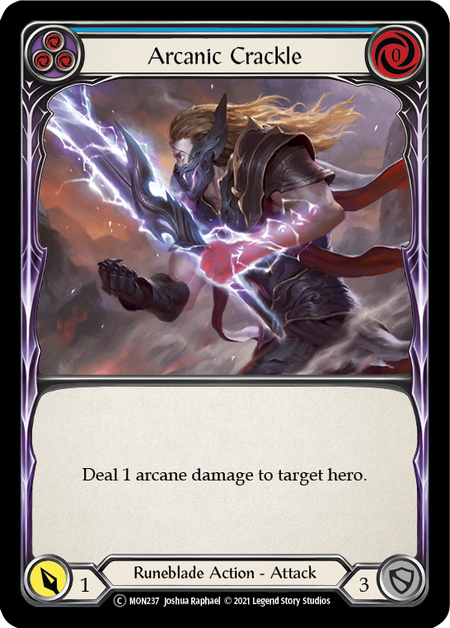 Arcanic Crackle (Blue) | Common [Rainbow Foil] - Unlimited