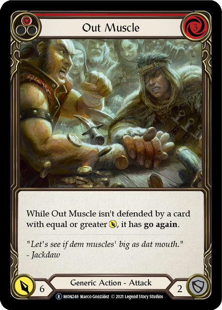 Out Muscle (Red) | Rare [Rainbow Foil] - Unlimited