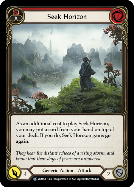 Seek Horizon (Red) | Rare [Rainbow Foil] - Unlimited