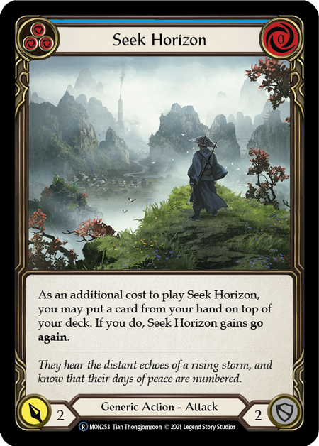 Seek Horizon (Blue) | Rare [Rainbow Foil] - Unlimited