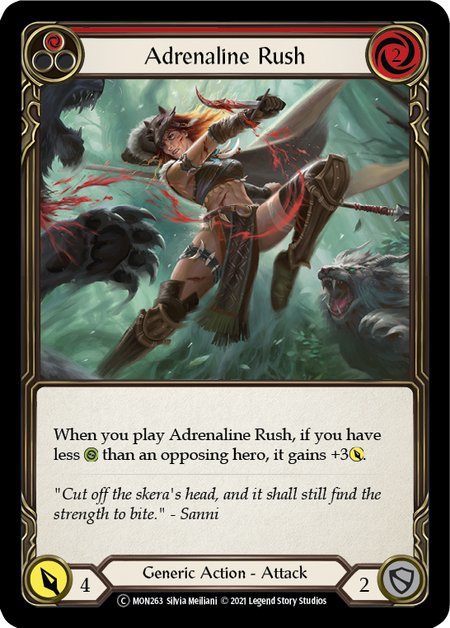 Adrenaline Rush (Red) | Common [Rainbow Foil] - Unlimited