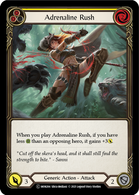 Adrenaline Rush (Yellow) | Common [Rainbow Foil] - Unlimited