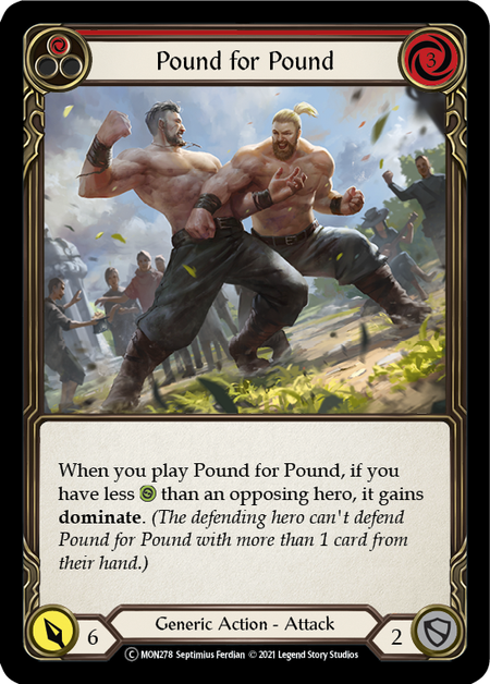Pound for Pound (Red) | Common [Rainbow Foil] - Unlimited