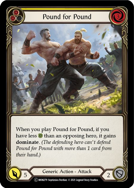 Pound for Pound (Yellow) | Common [Rainbow Foil] - Unlimited