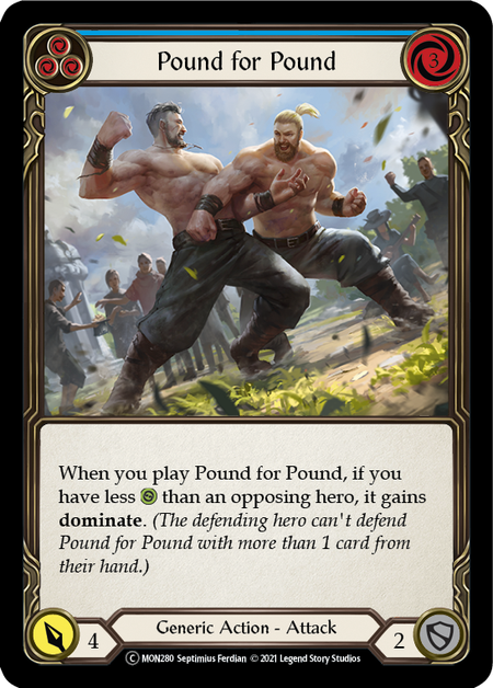 Pound for Pound (Blue) | Common [Rainbow Foil] - Unlimited