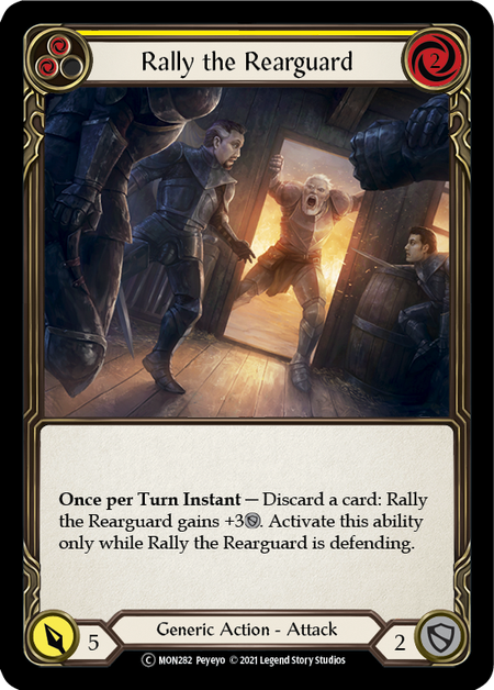 Rally the Rearguard (Yellow) | Common [Rainbow Foil] - Unlimited
