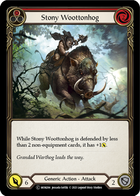 Stony Woottonhog (Red) | Common [Rainbow Foil] - Unlimited