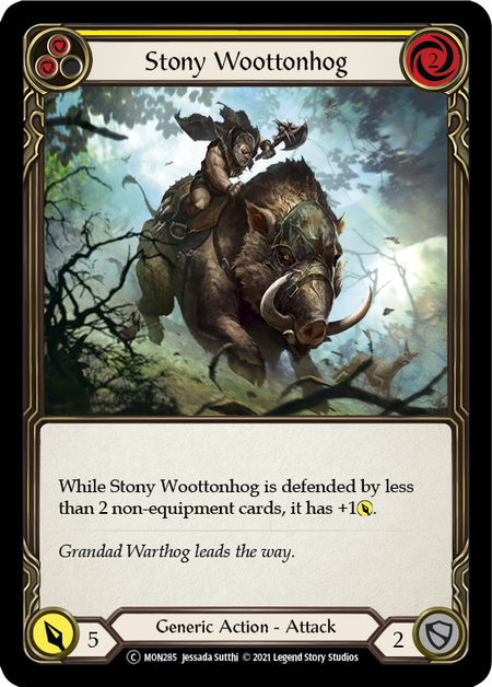 Stony Woottonhog (Yellow) | Common [Rainbow Foil] - Unlimited