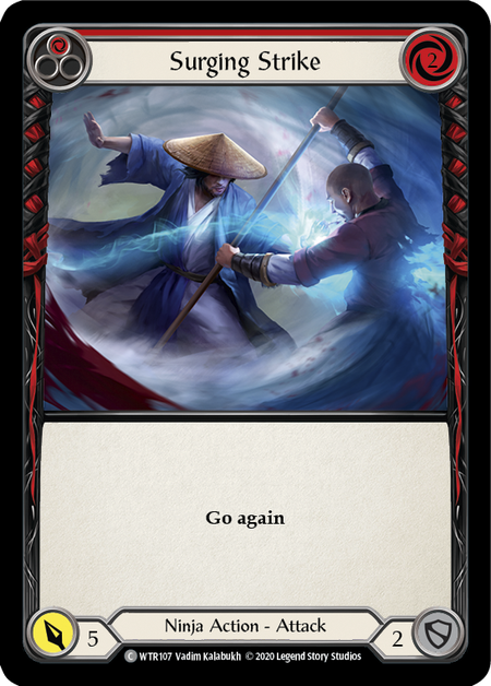 Surging Strike (Red) | Common [Rainbow Foil] - Unlimited