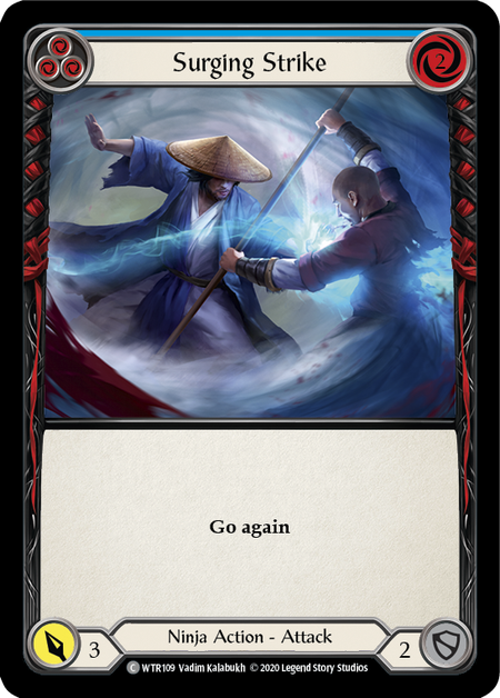 Surging Strike (Blue) | Common [Rainbow Foil] - Unlimited