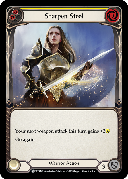 Sharpen Steel (Yellow) | Common [Rainbow Foil] - Unlimited