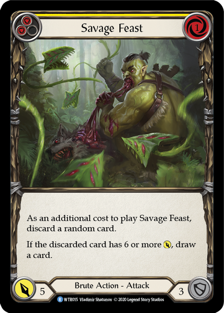 Savage Feast (Yellow) | Rare [Rainbow Foil] - Unlimited
