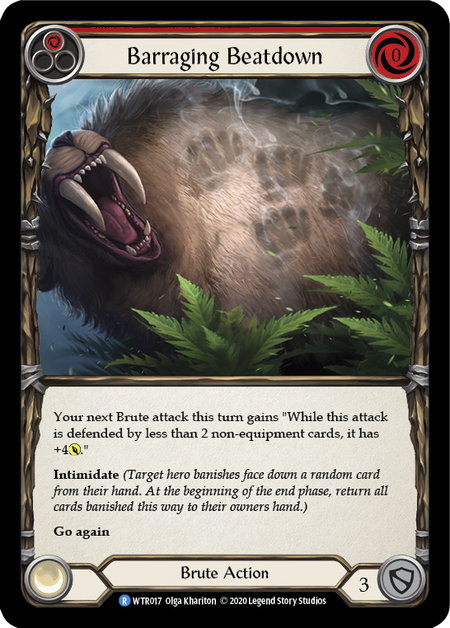 Barraging Beatdown (Red) | Rare [Rainbow Foil] - Unlimited