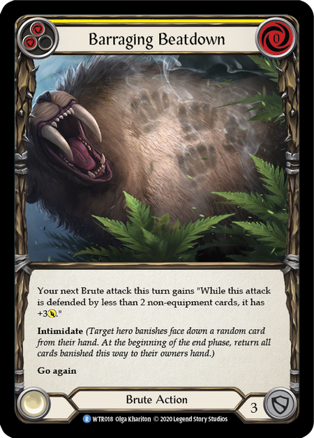 Barraging Beatdown (Yellow) | Rare [Rainbow Foil] - Unlimited