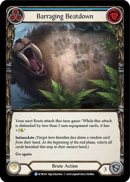Barraging Beatdown (Blue) | Rare [Rainbow Foil] - Unlimited