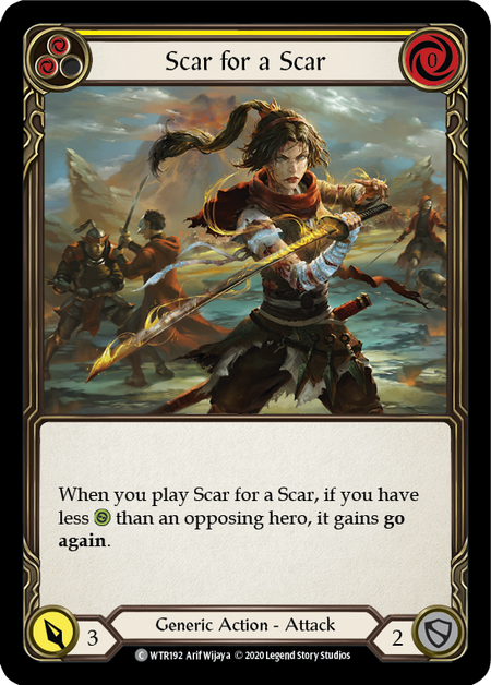 Scar for a Scar (Yellow) | Common [Rainbow Foil] - Unlimited