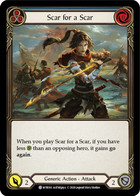 Scar for a Scar (Blue) | Common [Rainbow Foil] - Unlimited