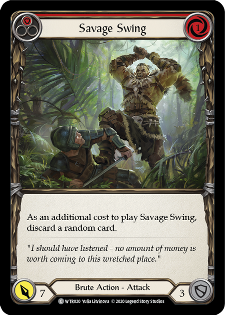 Savage Swing (Red) | Common [Rainbow Foil] - Unlimited