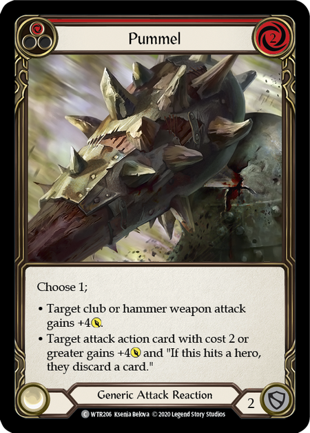 Pummel (Red) | Common [Rainbow Foil] - Unlimited