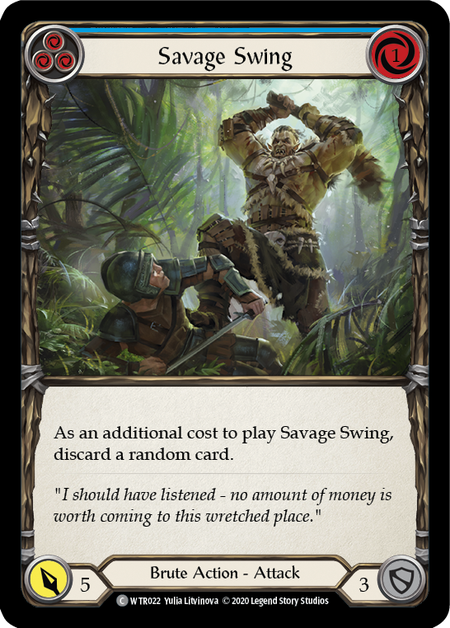 Savage Swing (Blue) | Common [Rainbow Foil] - Unlimited