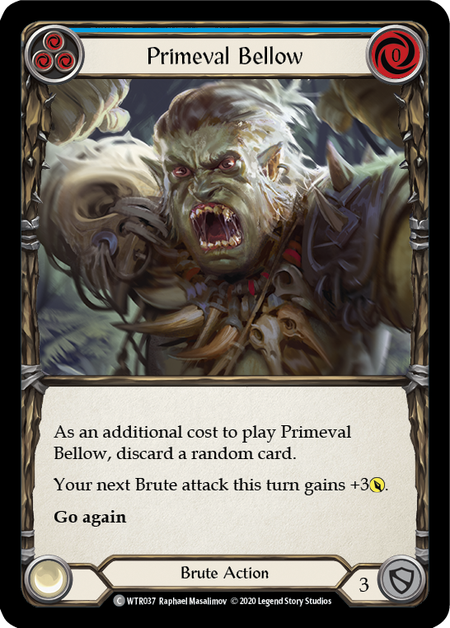 Primeval Bellow (Blue) | Common [Rainbow Foil] - Unlimited