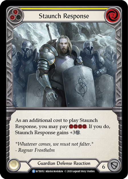 Staunch Response (Yellow) | Rare [Rainbow Foil] - Unlimited