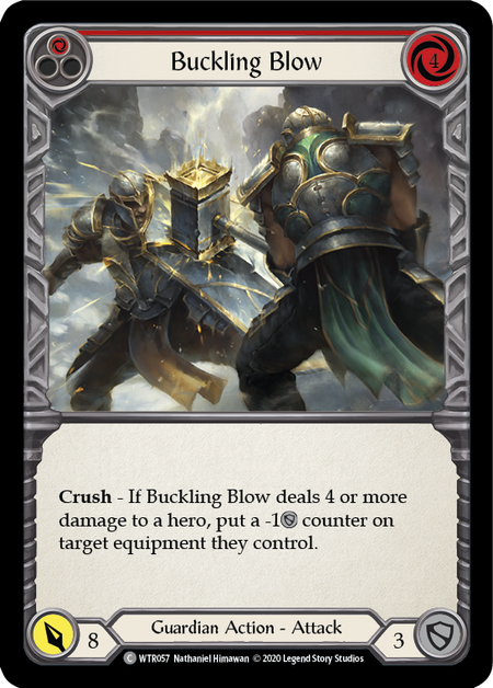 Buckling Blow (Red) | Common [Rainbow Foil] - Unlimited