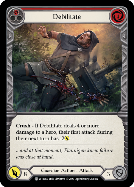 Debilitate (Red) | Common [Rainbow Foil] - Unlimited