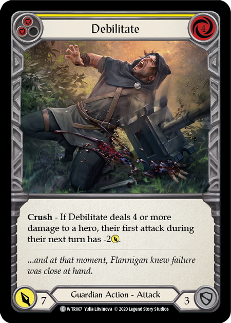 Debilitate (Yellow) | Common [Rainbow Foil] - Unlimited