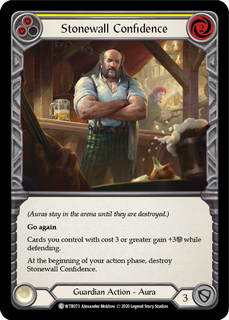 Stonewall Confidence (Yellow) | Common [Rainbow Foil] - Unlimited