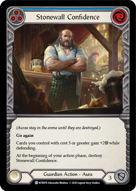 Stonewall Confidence (Blue) | Common [Rainbow Foil] - Unlimited