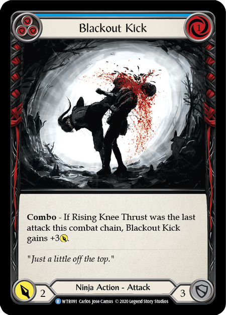 Blackout Kick (Blue) | Rare [Rainbow Foil] - Unlimited
