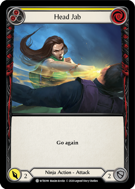 Head Jab (Yellow) | Common [Rainbow Foil] - Unlimited