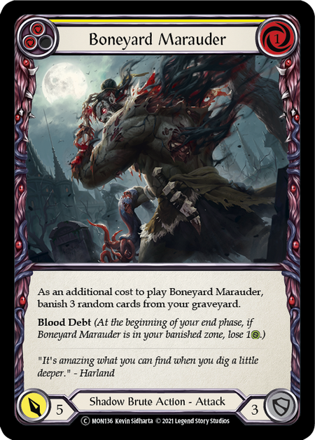 Boneyard Marauder (Yellow) | Common [Rainbow Foil] - Unlimited