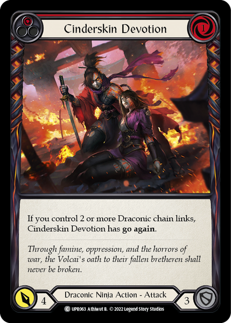 Cinderskin Devotion (Red) | Common [Rainbow Foil]