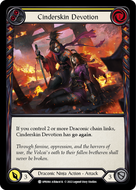 Cinderskin Devotion (Yellow) | Common [Rainbow Foil]