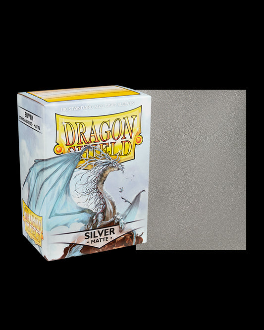 Dragon Shield - Matte Sleeves (Silver), 100pcs/pack