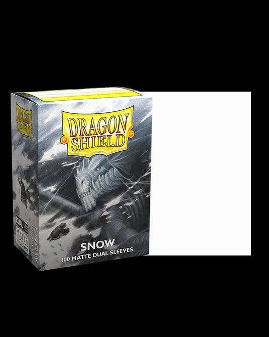 Dragon Shield - Matte Dual Sleeves (Snow), 100pcs/pack